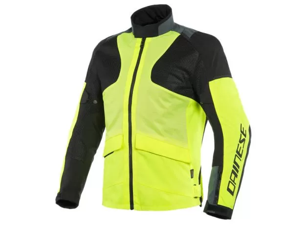 DAINESE Мотокуртка AIR TOURER, Размер: 50, Цвет: Fluo-Yellow/Ebony/Black