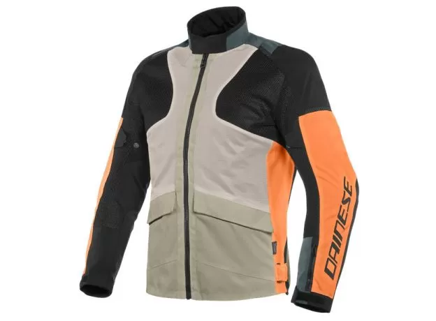DAINESE Мотокуртка AIR TOURER, Размер: 52, Цвет: Frost-Gray/Flame-Orange/Black