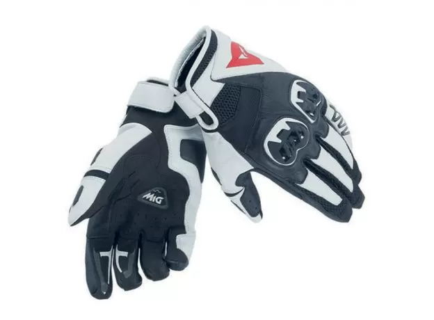 DAINESE Мотоперчатки MIG C2 UNISEX, Размер: XXL, Цвет: Black/White/Black