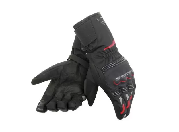 DAINESE Мотоперчатки TEMPEST UNISEX D-DRY® LONG, Размер: XS, Цвет: black/red
