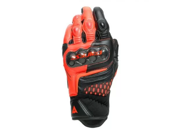 DAINESE Мотоперчатки CARBON 3 SHORT, Размер: XS, Цвет: Black/Fluo-Red
