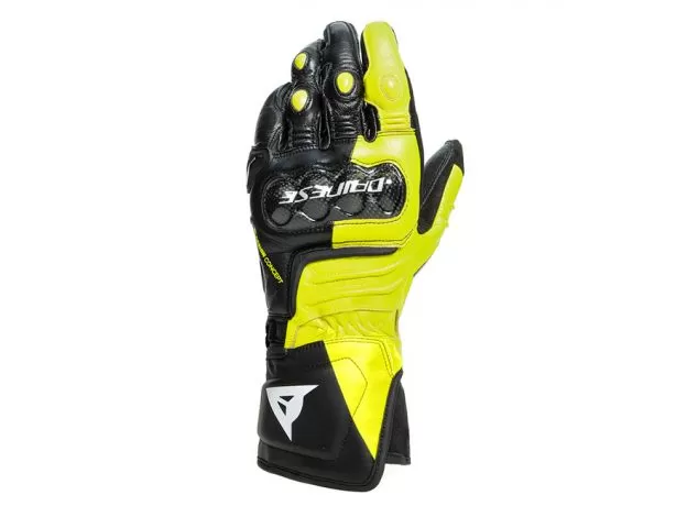 DAINESE Мотоперчатки CARBON 3 LONG, Размер: XXL, Цвет: Black/Fluo-Yellow/White