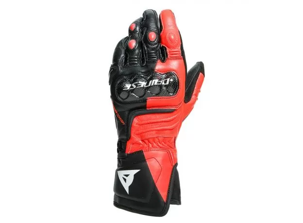 DAINESE Мотоперчатки CARBON 3 LONG, Размер: L, Цвет: black/fluo-red/ white