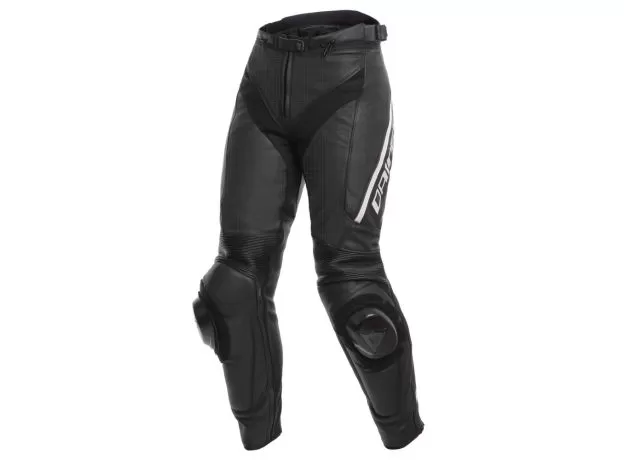 DAINESE Мотоштаны кожаные DELTA 3 PERF. женские, Размер: 42, Цвет: Black/Black/White