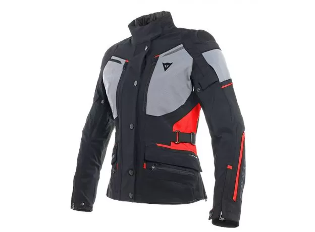 DAINESE Мотокуртка CARVE MASTER 2 GORE-TEX женская, Размер: 42, Цвет: black/frost-gray/ red