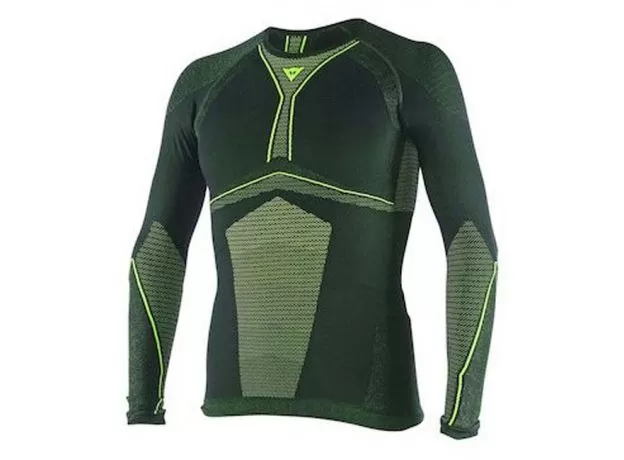 DAINESE Термофутболка D-CORE DRY LS, Размер: XS/S, Цвет: Black/Fluo-yellоw