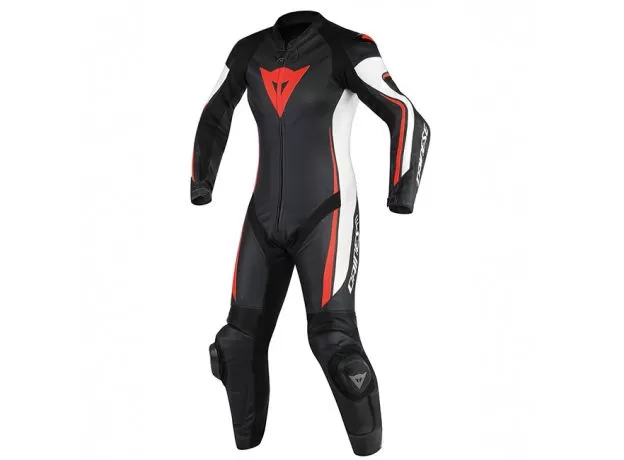 DAINESE Мотокомбинезон ASSEN 1 PC. PERF. женский, Размер: 40, Цвет: Black/White/Fluo-Red