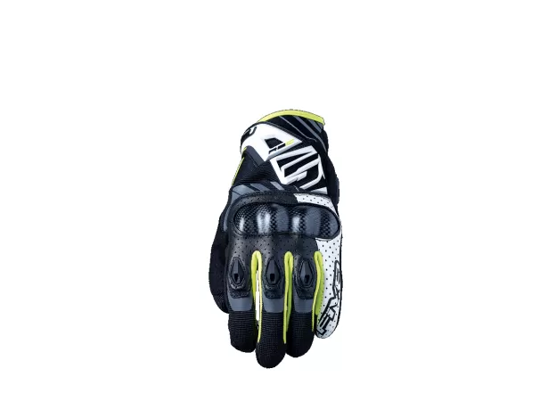 FIVE Мотоперчатки RS-C, Размер: S, Цвет: White/Fluo Yellow
