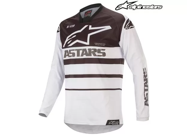 ALPINESTARS Джерси RACER, Размер: L, Цвет: SUPERMATIC white/black