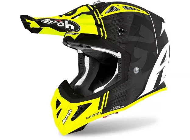 AIROH Шлем AVIATOR ACE, Размер: M, Цвет: KYBON - YELLOW MATT1