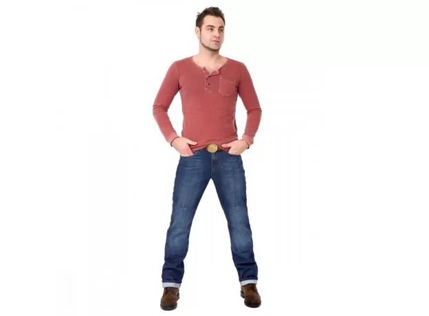 MCP Мотоджинсы Cobra Cotton, Размер: 42/34, Цвет: Синий Однотонный Stonewash