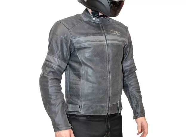 MCP Мотокуртка кожаная Hemet, Размер: 3XL, Цвет: Сeрый