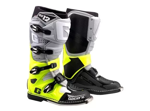 GAERNE Мотоботы SG 12, Размер: 45, Цвет: GREY/YELLOW FLUO/BLACK