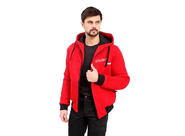 STARKS Мототолстовка CITY RIDE, Размер: S, Цвет: красный