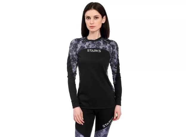 STARKS Термофутболка COOLMAX женская, Размер: M, Цвет: Черный/принт