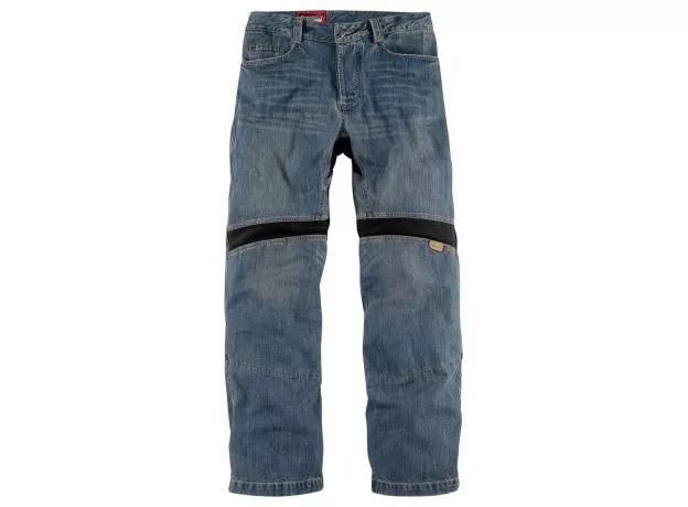 ICON Мотоджинсы Victory, Размер: 28/34, Цвет: Черно-синий