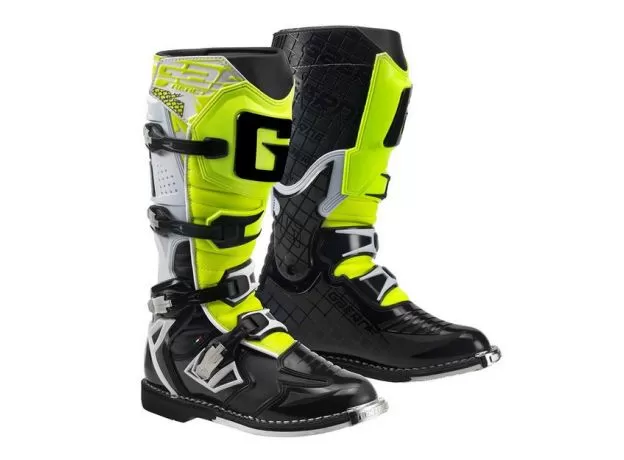 GAERNE Мотоботы G-React Goodyear, Размер: 41, Цвет: White/Black/Yellow Fluo