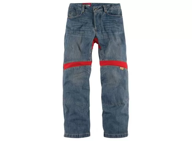 ICON Мотоджинсы Victory, Размер: 28/34, Цвет: Сине-красный