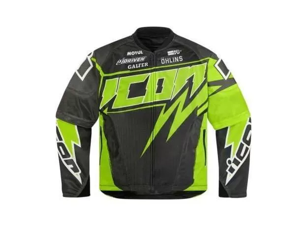 ICON Мотокуртка Spaztyk Street Jersey, Размер: S, Цвет: Зеленый
