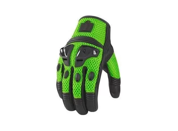 ICON Мотоперчатки Justice Mesh, Размер: L, Цвет: Зеленый