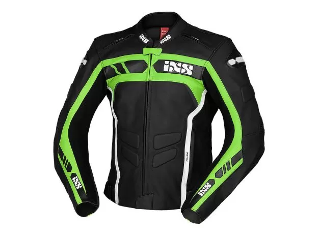 IXS Мотокуртка кожаная RS-600, Размер: 52, Цвет: black/green