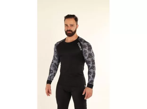 STARKS Термофутболка COOLMAX, Размер: M, Цвет: Черный/принт