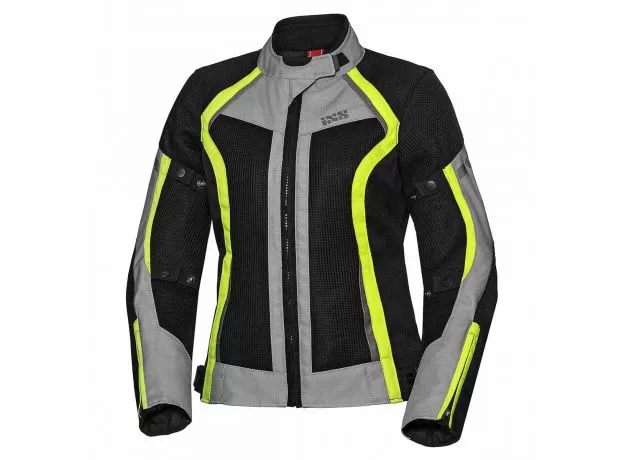 IXS Мотокуртка ANDORRA-AIR женская, Размер: M, Цвет: BLACK/GREY/YELLOW