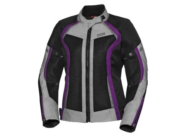 IXS Мотокуртка ANDORRA-AIR женская, Размер: S, Цвет: Black/Grey/Violet