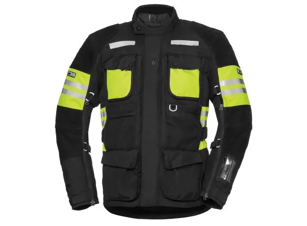 IXS Мотокуртка MONTEVIDEO, Размер: L, Цвет: Black/Yellow Fluo