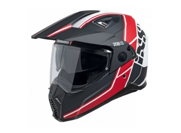 IXS Шлем 208, Размер: S, Цвет: 2.0 BLACK MAT-RED