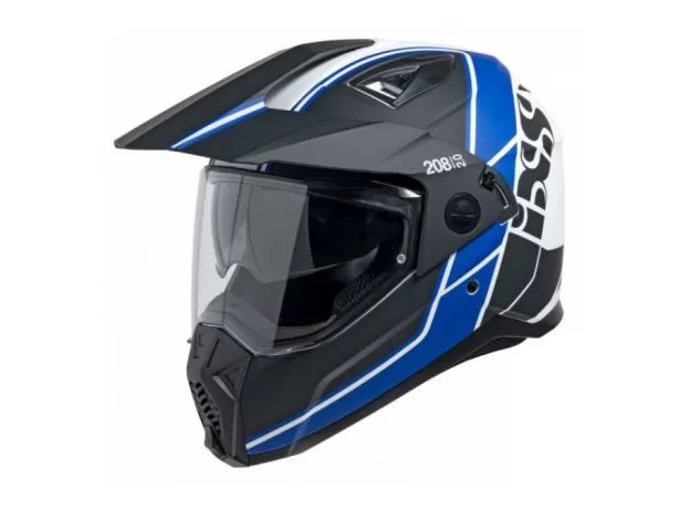 IXS Шлем 208, Размер: S, Цвет: 2.0 BLACK MAT-BLUE