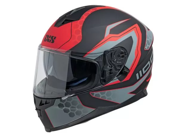 IXS Шлем 1100, Размер: S, Цвет: 2.0 BLACK MAT-RED