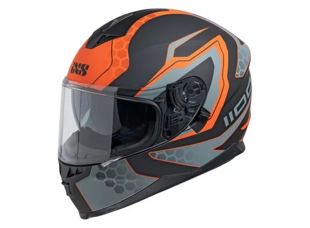 IXS Шлем 1100, Размер: S, Цвет: 2.2 BLACK MAT-ORANGE