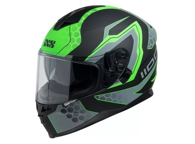 IXS Шлем 1100, Размер: S, Цвет: 2.0 BLACK MAT-GREEN
