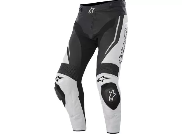 ALPINESTARS Мотоштаны кожаные TRACK, Размер: 44, Цвет: blаck-white