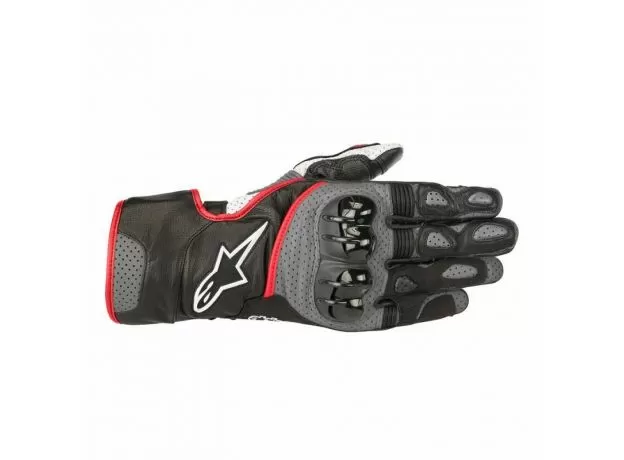 ALPINESTARS Мотоперчатки SP-2 v2, Размер: XXL, Цвет: Black/Gray/Red Fluorescent