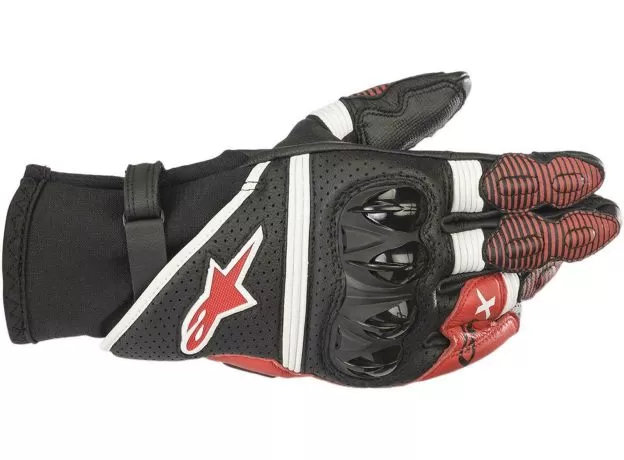 ALPINESTARS Мотоперчатки GPX v2, Размер: M, Цвет: Black-White-Bright Red