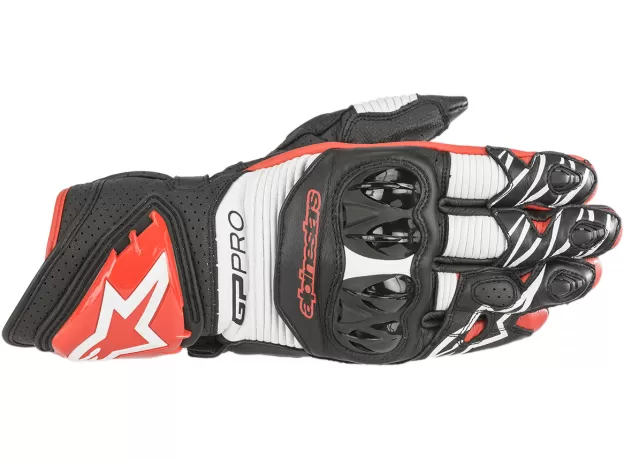 ALPINESTARS Мотоперчатки GP PRO R3, Размер: XXL, Цвет: Black-White-Bright Red