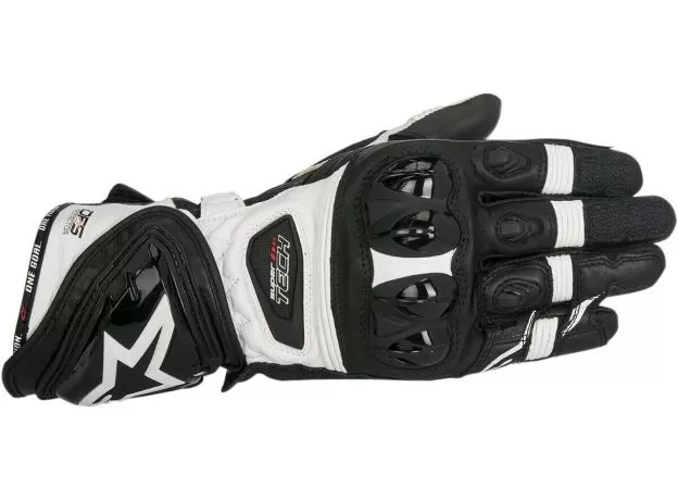 ALPINESTARS Мотоперчатки SUPERTECH, Размер: M, Цвет: blаck-white