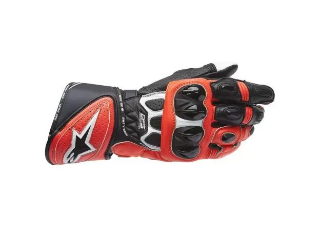 ALPINESTARS Мотоперчатки GP PLUS R, Размер: XL, Цвет: White/Black/Red Fluorescent