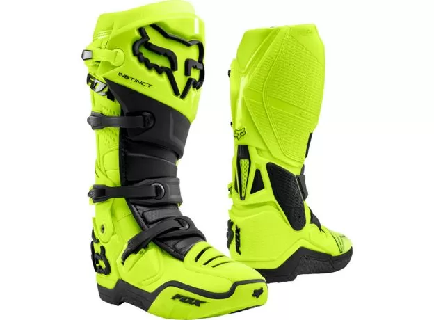 FOX Мотоботы INSTINCT, Размер: 8, Цвет: Flow Yellow