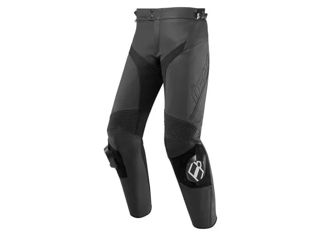 ICON Мотоштаны кожаные HYPERSPORT2™, Размер: 50, Цвет: Black