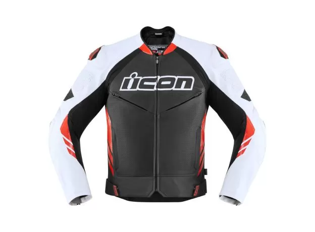 ICON Мотокуртка кожаная HYPERSPORT2 PRIME™, Размер: 60, Цвет: black/red