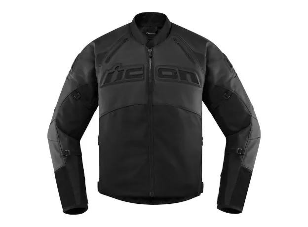 ICON Мотокуртка кожаная CONTRA2, Размер: XL, Цвет: STEALTH