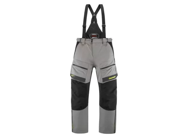 ICON Мотоштаны RAIDEN, Размер: XXL, Цвет: GRAY/HI-VIZ
