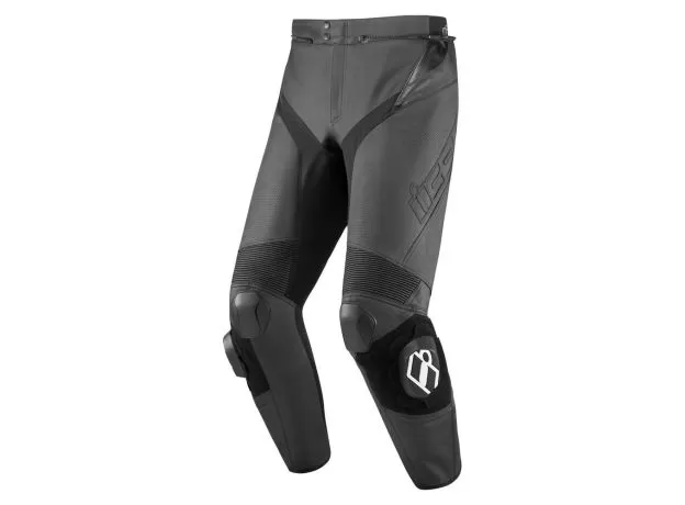 ICON Мотоштаны кожаные HYPERSPORT2 PRIME, Размер: 58, Цвет: Black