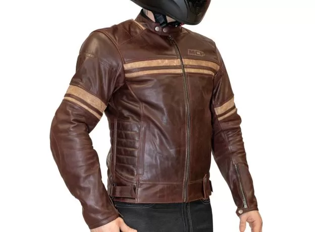 MCP Мотокуртка кожаная Hemet, Размер: 3XL, Цвет: коричневый