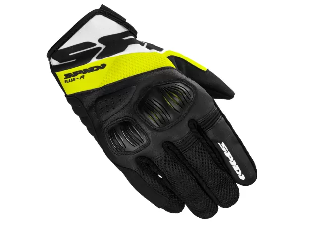 SPIDI Мотоперчатки FLASH-R EVO, Размер: XL, Цвет: Black/Fluo Yellow