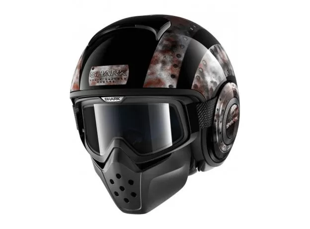 SHARK Шлем DRAK, Размер: XS, Цвет: DOGTAG - black/grey