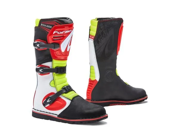 FORMA Мотоботы BOULDER, Размер: 40, Цвет: WHITE/RED/YELLOW FLUO